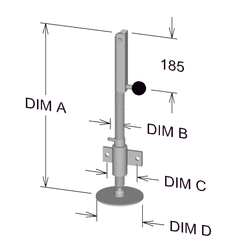 Access Platform Open Screw Jack Diagram