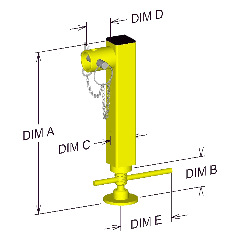 Adjustable Trailer Jack Diagram